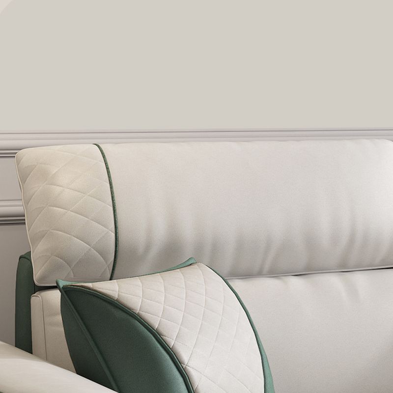 Glam 38.18 " H Faux Leather Flared Arm Sofa & Chaise for Living Room