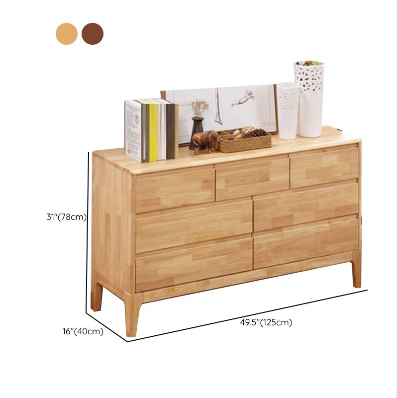 Contemporary 16" W Rubber Wood Storage Chest Bedroom Chest with Drawers