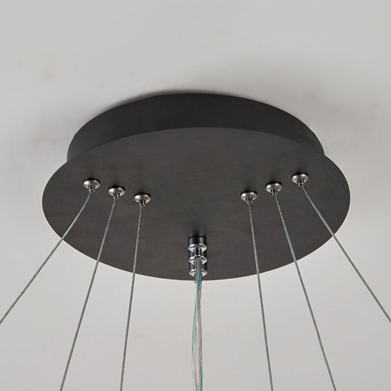 Modern Dining Room Lighting multipli lampadario lampadario rotondo in metallo lampadario