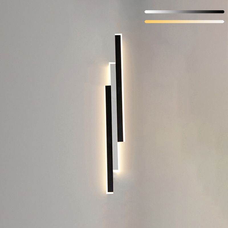 3 leichte lineare Wandleuchten moderne Wandleuchte Metallwandleuchten in Schwarz und Weiß