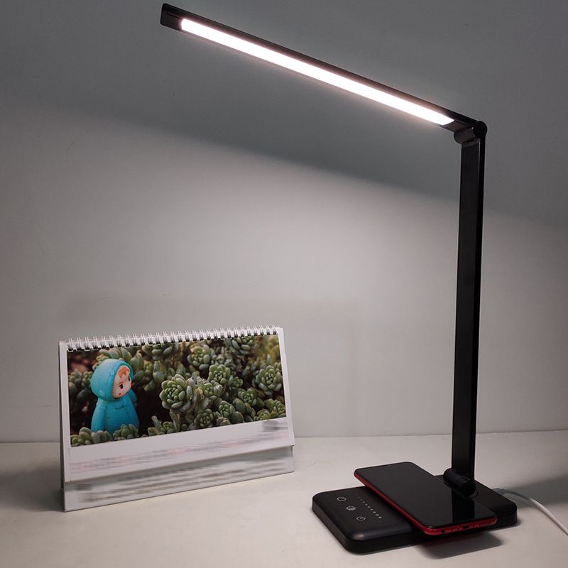 Lampada da tavolo a LED USB con controllo touch, luce pieghevole per la camera da letto