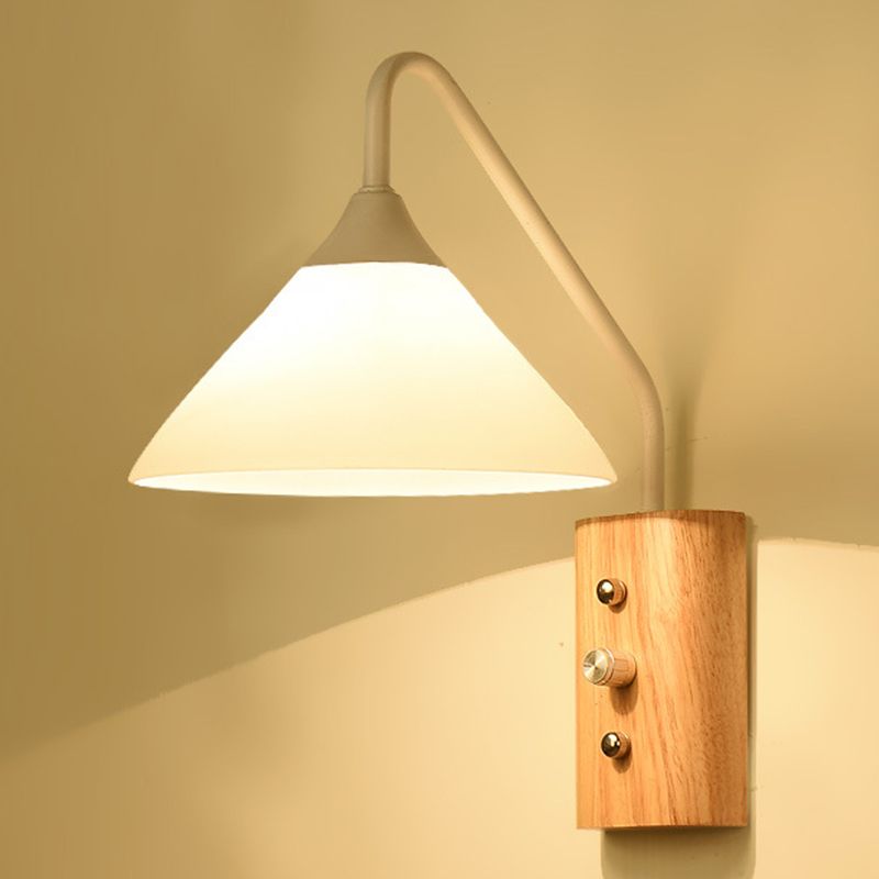 Single Contemporary Polished Finish Wall Mounted Sconce Metallic Wall Light