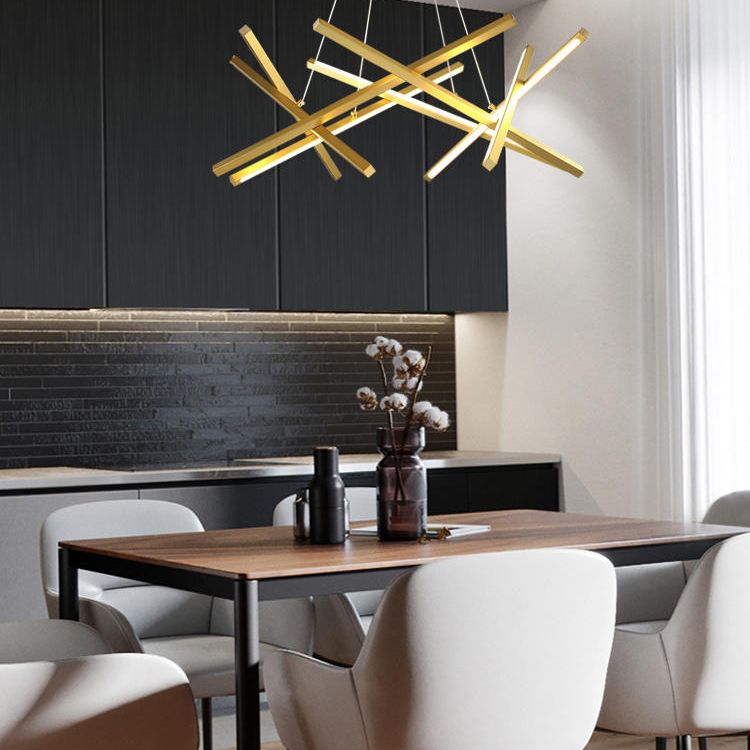 Estilo moderno colgante colgante colgante acrílico lámparas de luz para sala de estar dormitorio