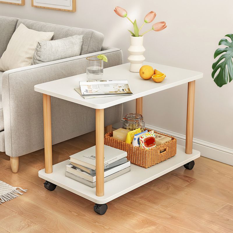 Modernistic Geometric End Slide Table 18.5" Tall Side End Table
