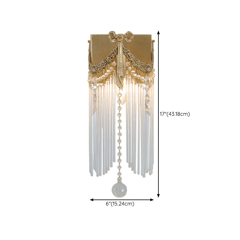 Modern Crystal Shade Wall Lighting Fixtures Gold Wall Lamp for Bedroom
