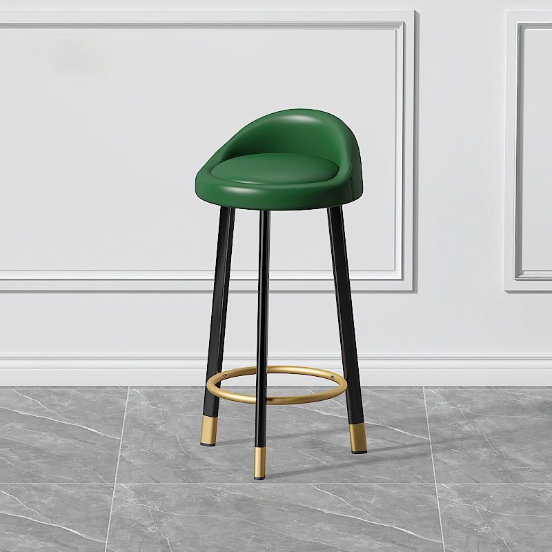 Contemporary Swivel Barstool Matte Finish Upholstered Bar Stools