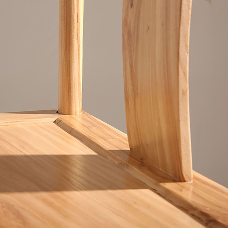 Traditional Dining Slat Back Chair Dining Arm Side Chairs with Wooden Legs