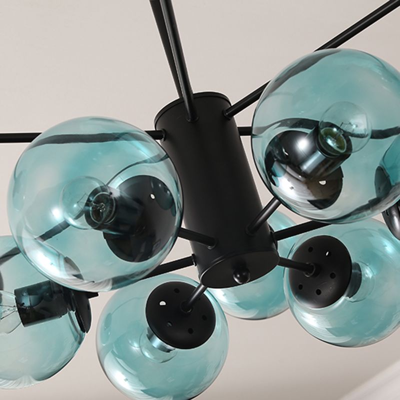 Simplicity Chandelier Light Fixture Black Hanging Ceiling Light for Living Room