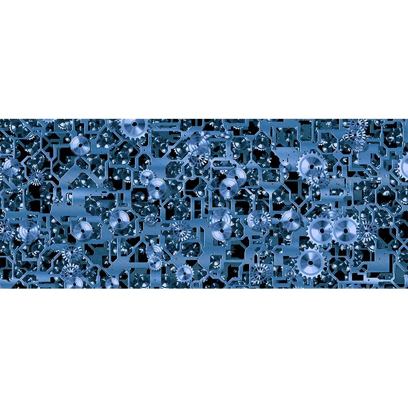 Metal Gears Wall Mural Personalized Minimalist Wall Covering for Wall Decor