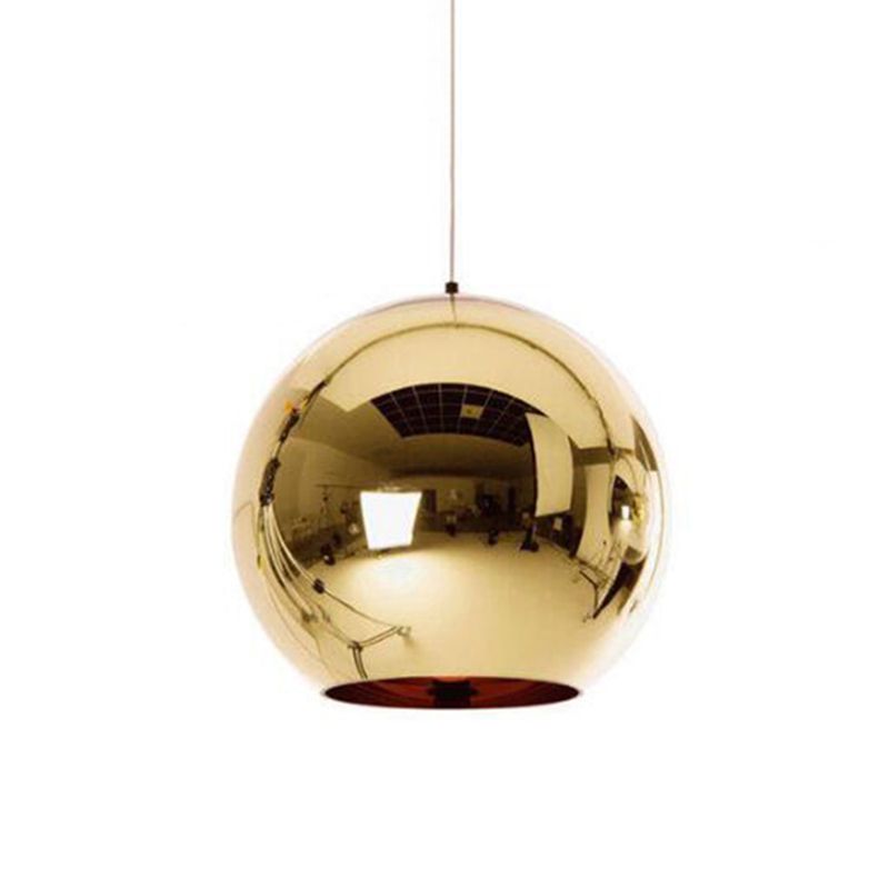 1 Light Glass Pendant Lighting Fixtures Modern Globe Dining Room Hanging Light Fixtures