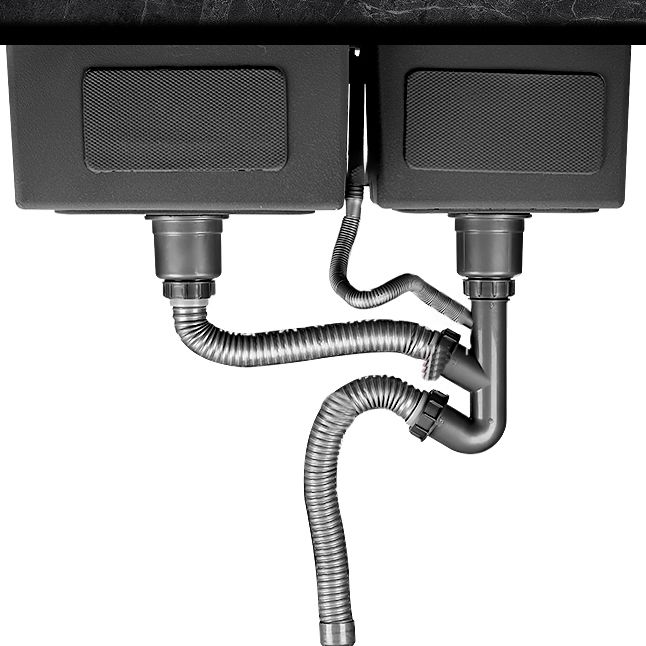 Scratch Resistant Kitchen Sink Double Bowl Stainless Steel Square Top-Mount Kitchen Sink