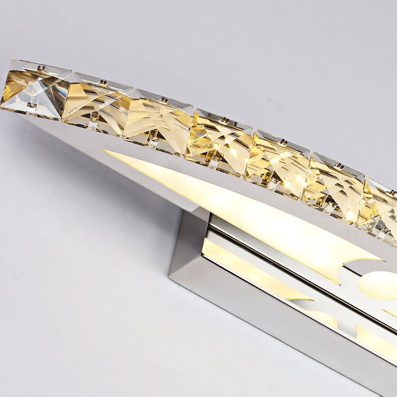 Fixage d'éclairage de vanité en cristal moderne Forme d'arc K9 CRISTAL BOOR Vanité Sconce