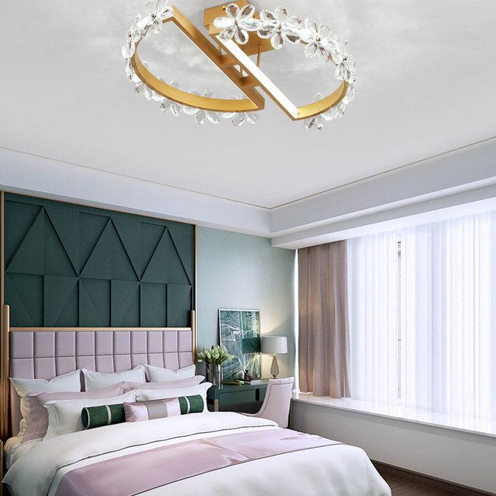 Flush Mount Techo de techo de mono Iluminación de cristal Foyer Hotel Light