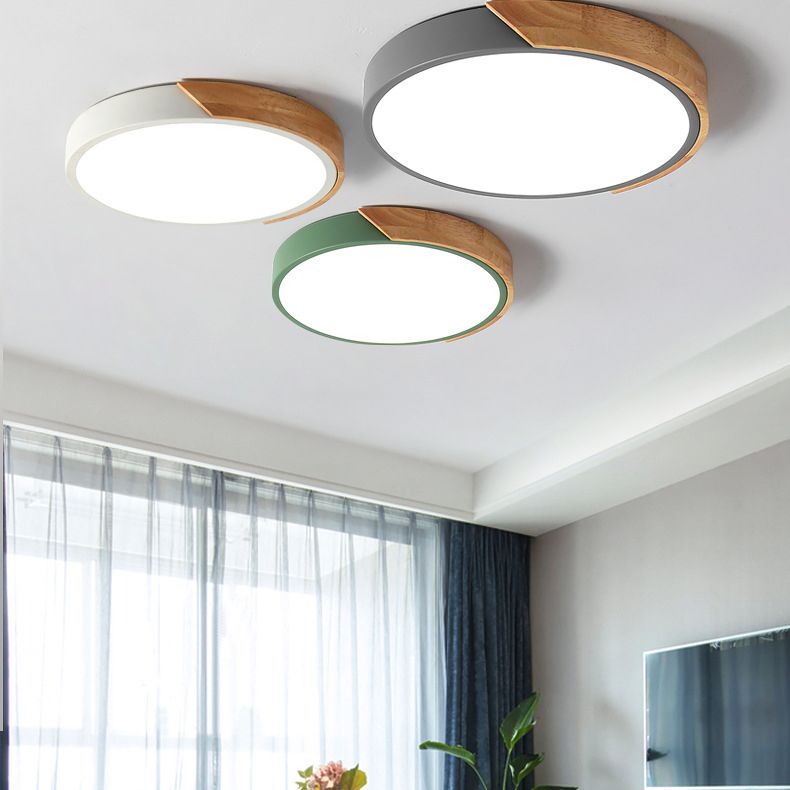 Ronde inbouwlamp Kleurrijke Macaron acryl inbouwverlichting voor slaapkamer in wit