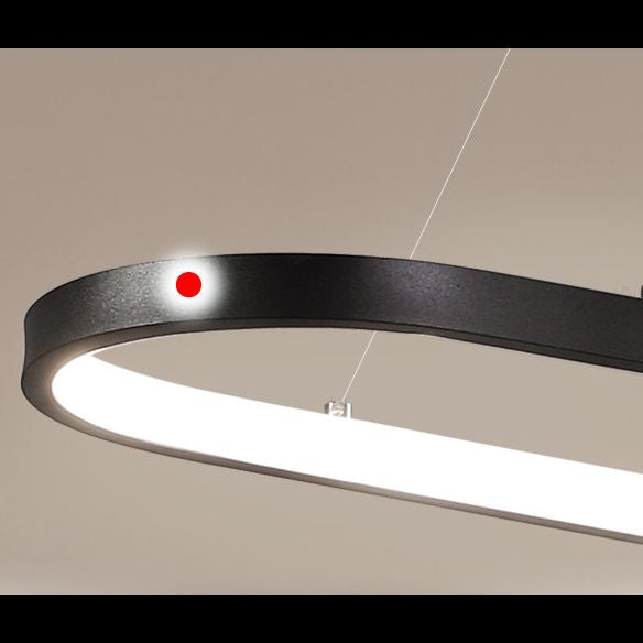 Contemporary Simplicity Ring Chandelier Pendant Light Acrylic Hanging Light Fixtures for Restaurant