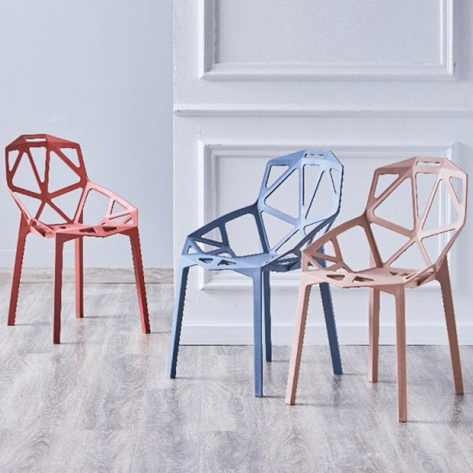 Sedie moderne sedie da pranzo con gambe di plastica per cucina