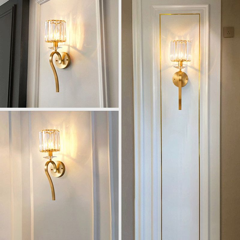 Unique Shape Wall Mount Light Fixture Modern Wall Mounted Lighting in Gold Fixture