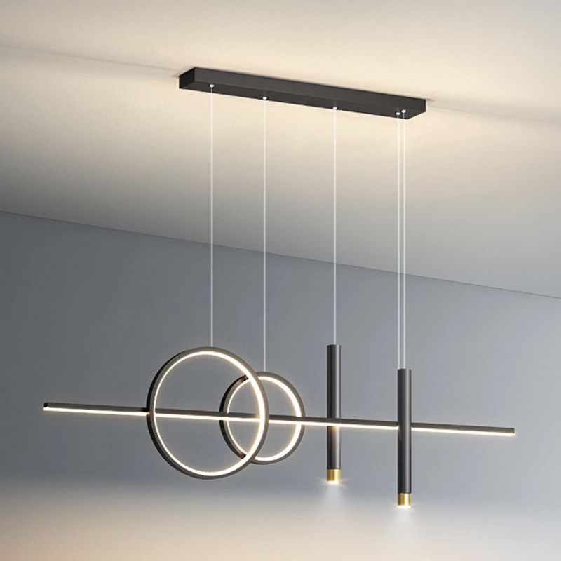 Modern Hanging Ceiling Light 5 Light Island Ceiling Light for Living Room