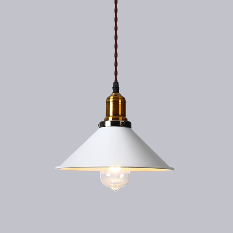 Industrial Cone Shade Ceiling Light Single Metal Hanging Pendant Light for Restaurant