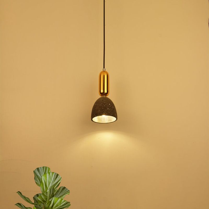 1 salle à manger légère pendentif macaron blanc / noir / rose plafonnier luminaire avec ombre en terrazz en dôme