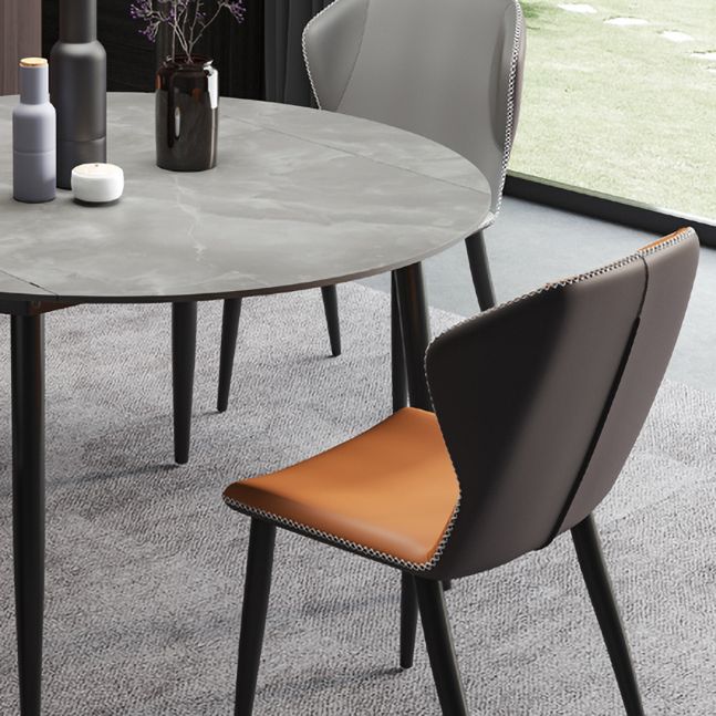 Modern 1/3/4/5/7 Pieces Dining Sintered Stone Dining Table Set with Metal Legs for Home