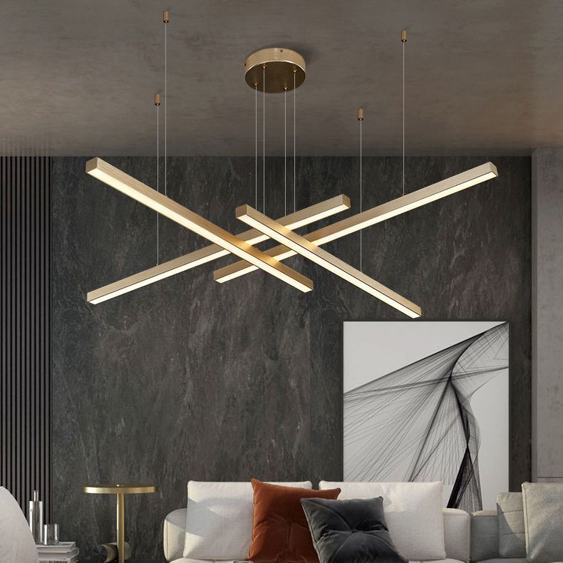 Multi-Light Chandelier Lighting Fixtures Metal Modern Hanging Chandelier for Living Room