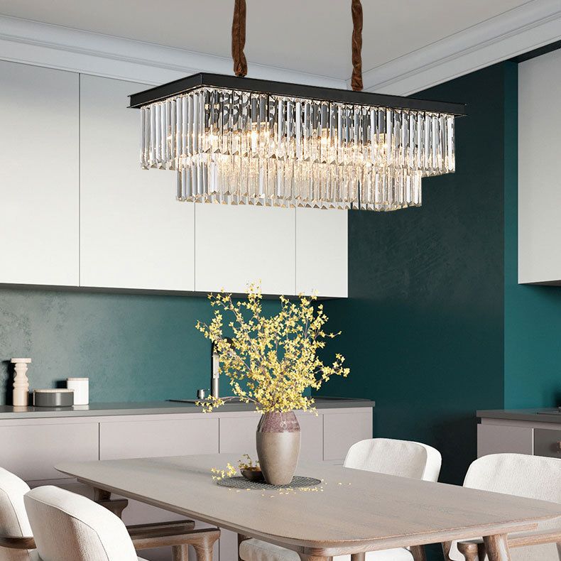 Lámpara de lámpara rectangular de la isla rectangular