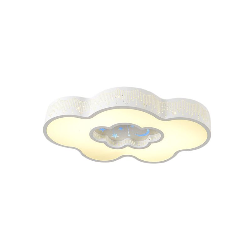 Plafond encastré à LED nordique en forme de nuage en métal, éclairage de plafond blanc en lumière blanche/chaude