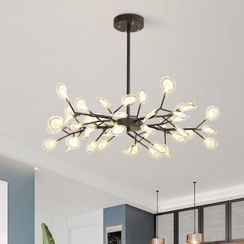 Simplicity Branched Firefly Chandelier Light Acrylic Living Room LED Pendant Light Fixture