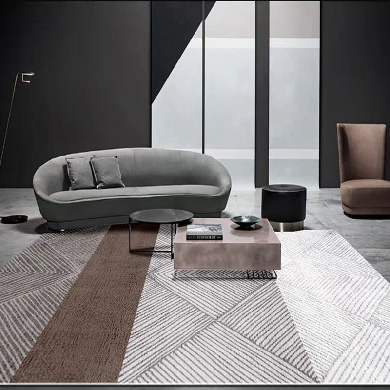 Brown Industrial Carpet Polyester Simple Carpet Washable Carpet for Home Decor