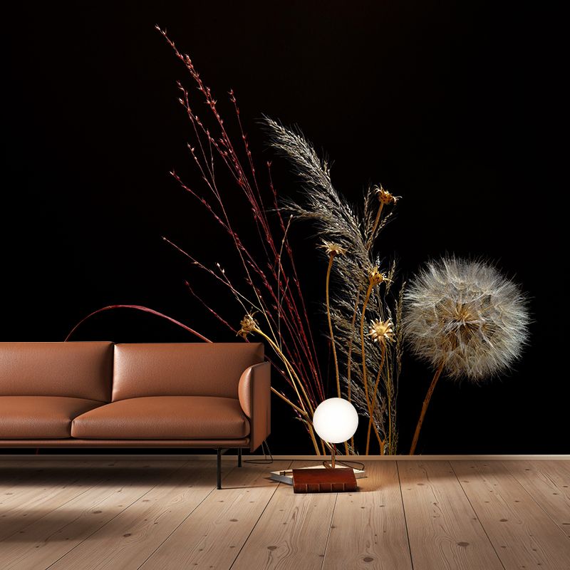 Photographie contemporaine, pissenlit en fleurs, peinture murale, couleur douce, pour la décoration de la maison
