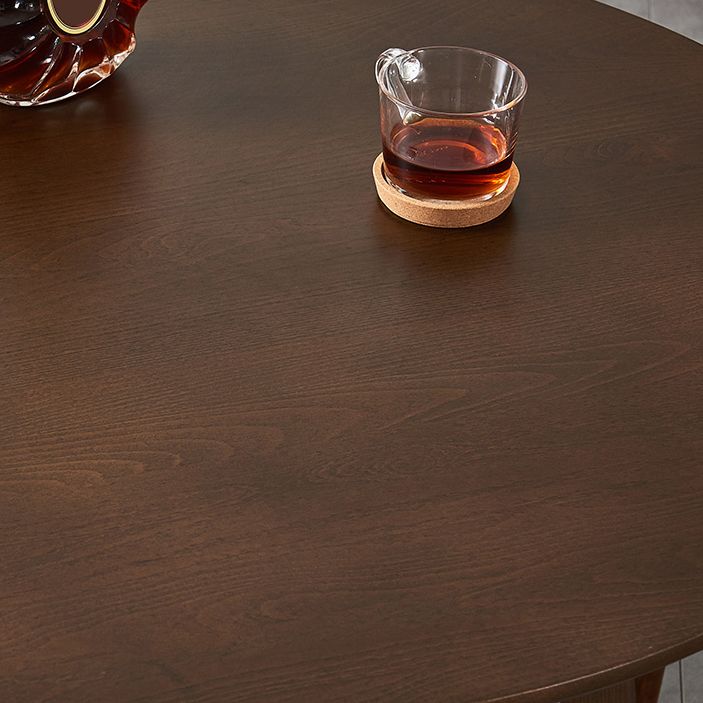 Modern Waterproof Wood Courtyard Table Round Shape Outdoor Table