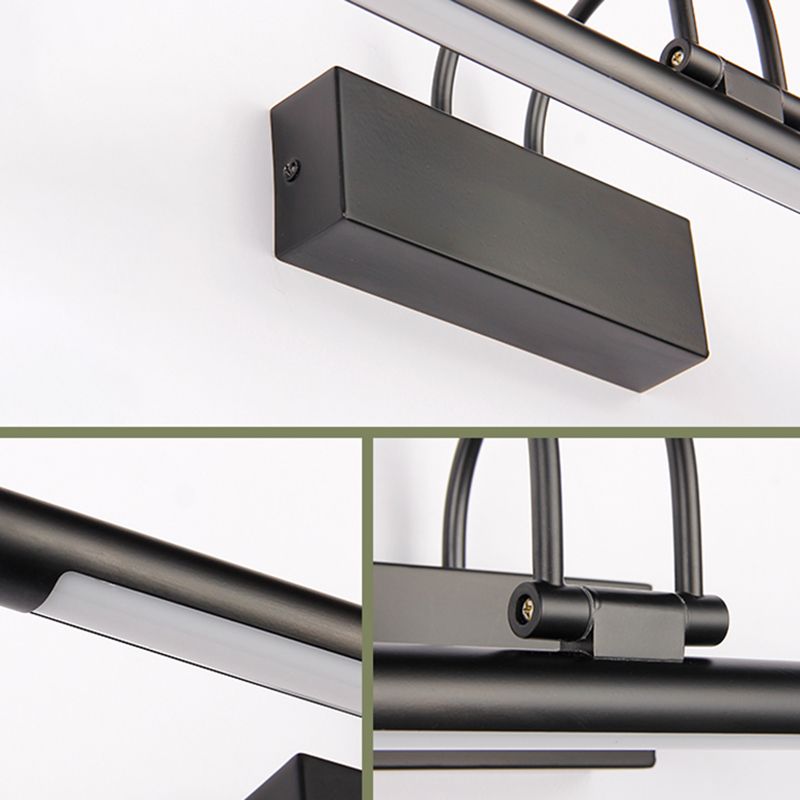 Metal & Acrylic Linear LED Bathroom Vanity Lighting Dark Black Bath Bar