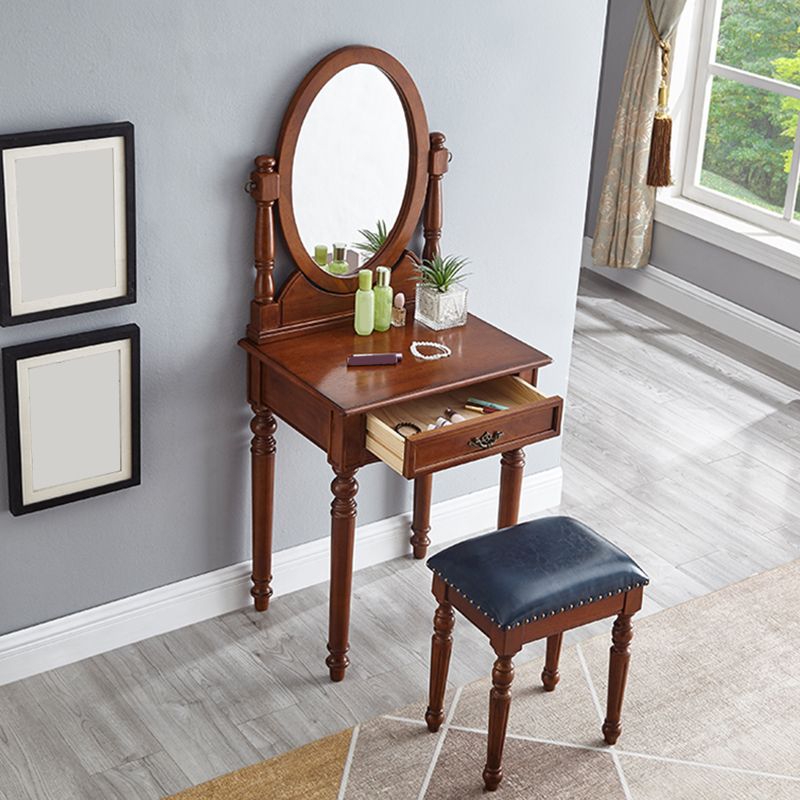 Traditional Vanity Dressing Table Set Solid Wood Make-up Vanity
