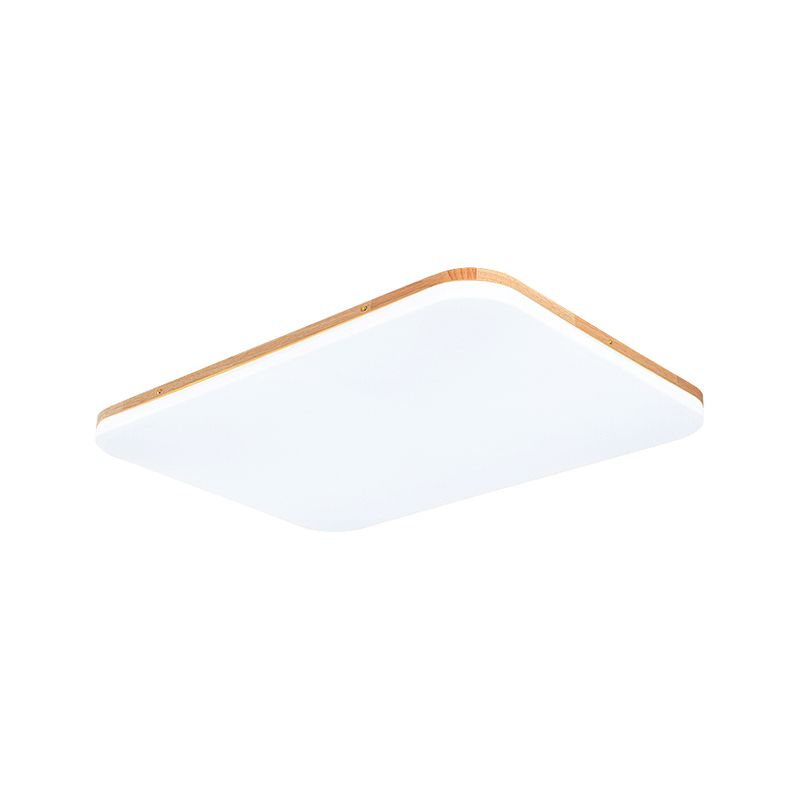 Wooden Flush Mounted Ceiling Lights LED Flush Mount Light with Acrylic Shade