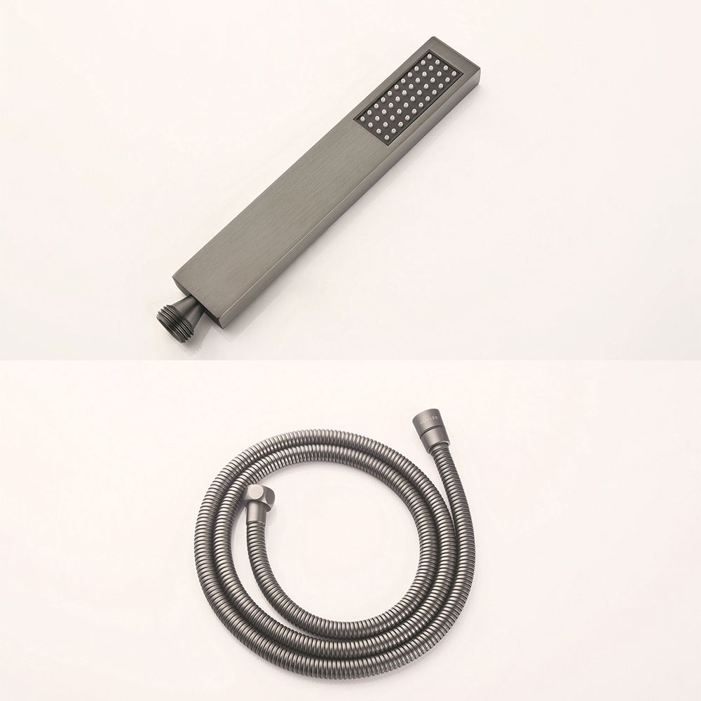 Floor Mounted Metal Freestanding Tub Filler 1 Handle Freestanding Faucet with Hose