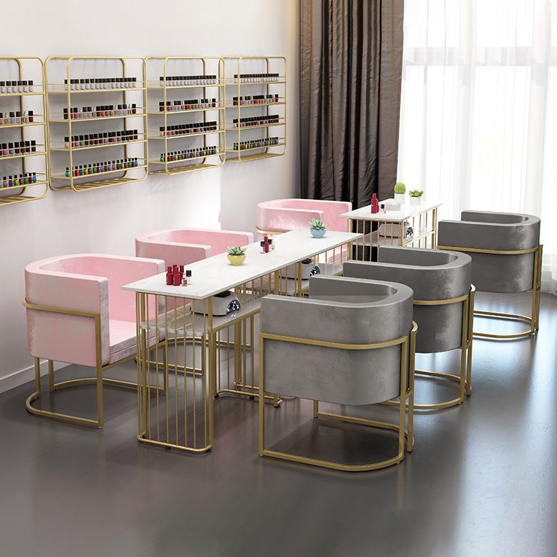 Scandinavian Armless Solid Back Chair for Home Fabric Dining Side Chair