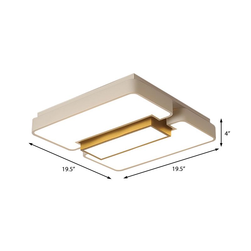 Woonkamer Wit Flush Mount Licht Acryl Modern Warm/Witte Verlichting LED Plafond Lamp