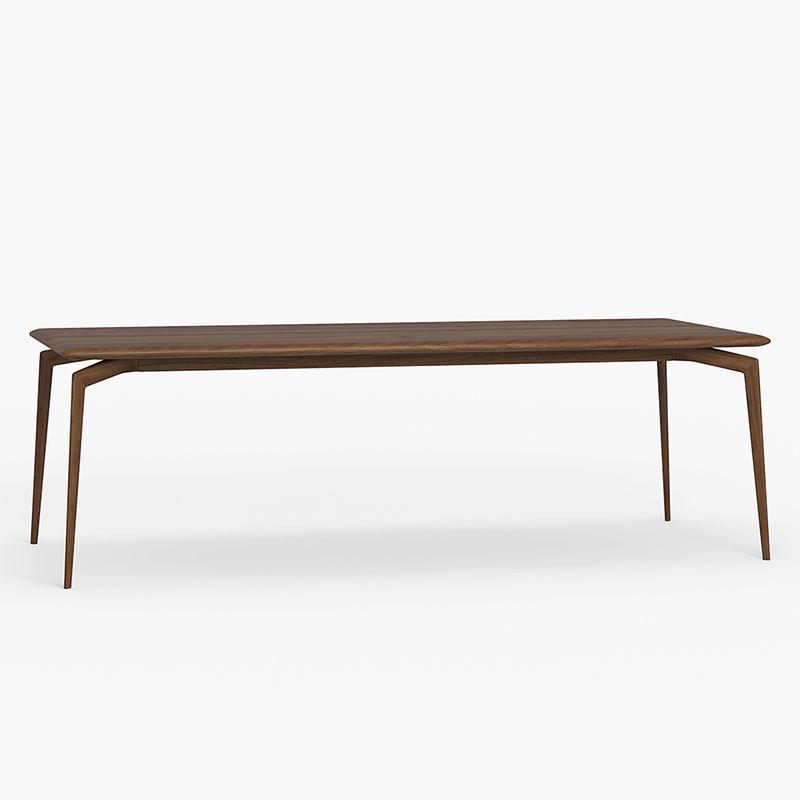 Matte Finish Rectangle Dining Table Modern Wooden Dinette Table