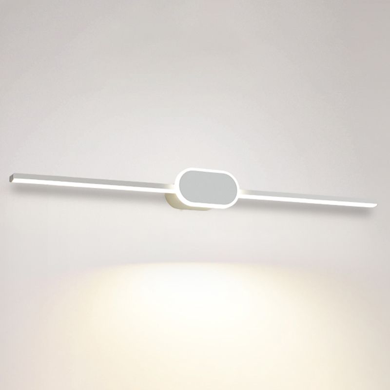 Luci di applique a parete lineare Modern Metal 1 Light Stipce Swree con tonalità acrilica