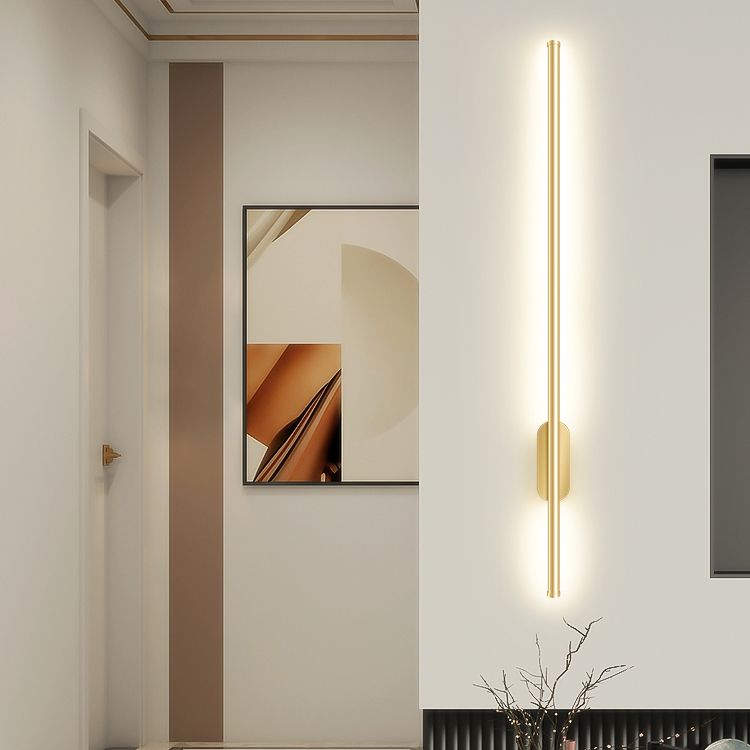 Linear Shape Metal Wall Sconce Lighting Modern Style 1 Light Wall Lighting for Living Room