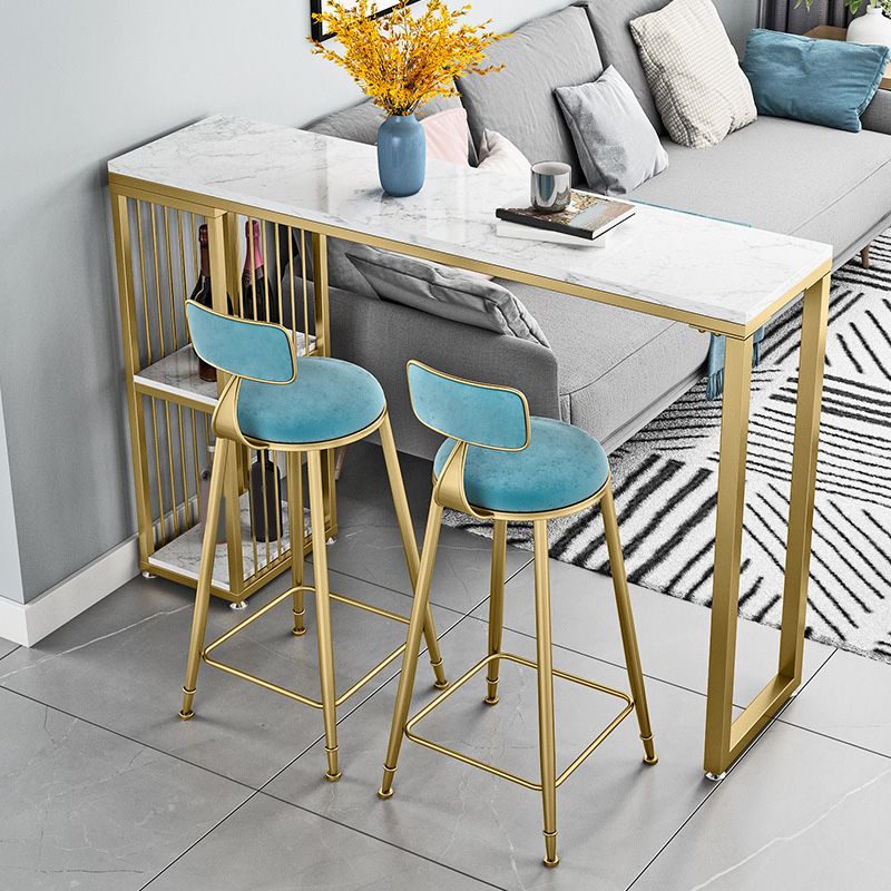 Glam Stone Bar Counter Table Rectangle Bar Counter Table for Home