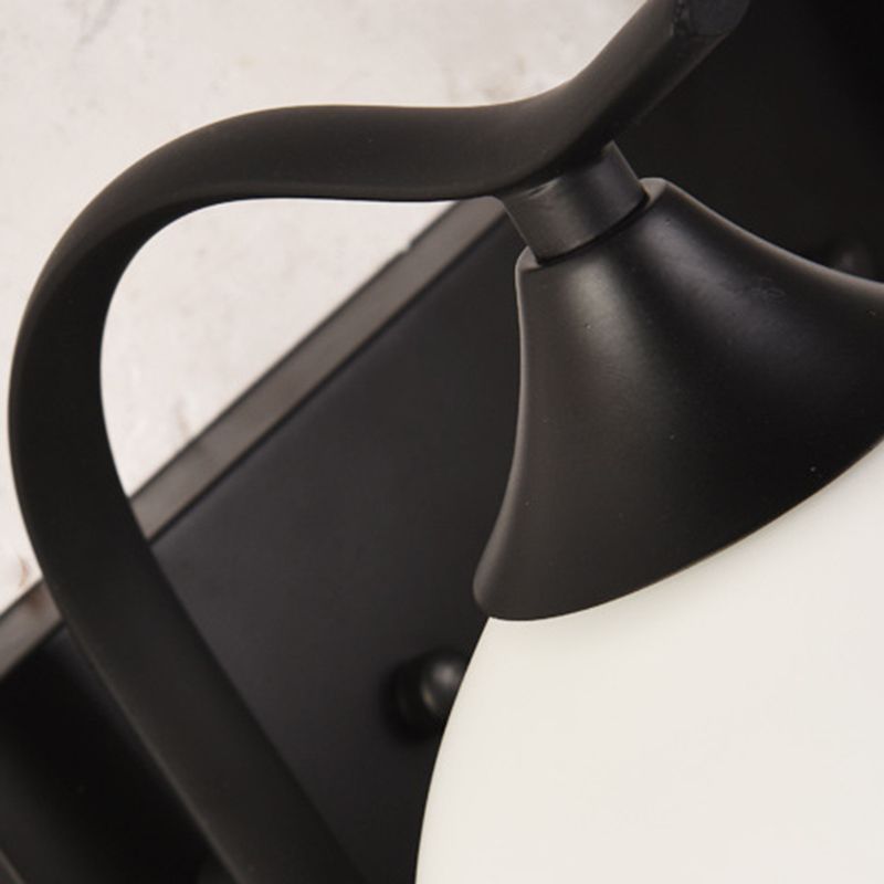 Forma sferica in stile moderno con applione da parete in lampadina 1 Metal 1 Sconce leggera per capezzale dell'hotel