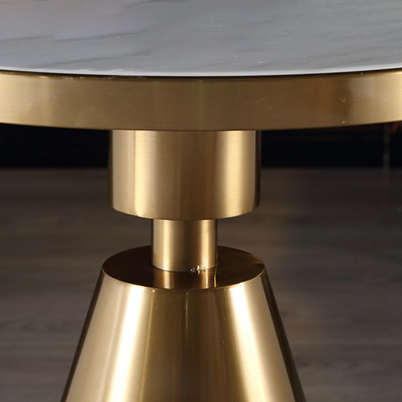 Modern Marble Round Sofa Side Accent Table Metal Side End Table