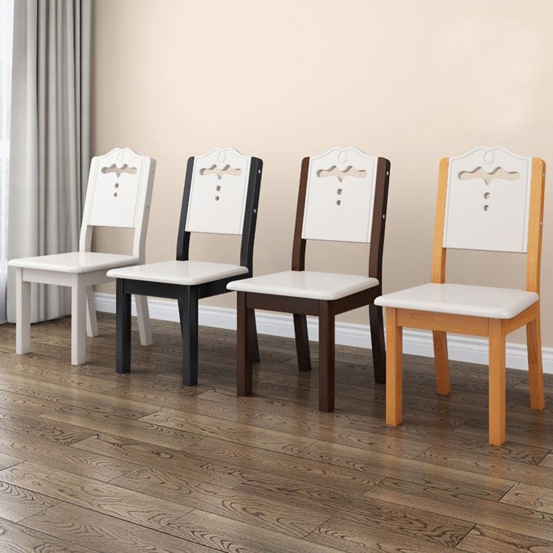 Chaise latéral de salle à manger en bois contemporain