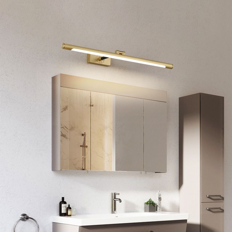 Modern Linear Vanity Lighting Fixtures Copper Wall Lighting with Acrylic Shade