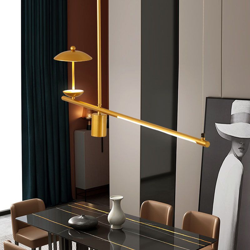 Postmoderne LED -Inselbeleuchtungsschirme -Form -Aluminiumhänge -Leuchte