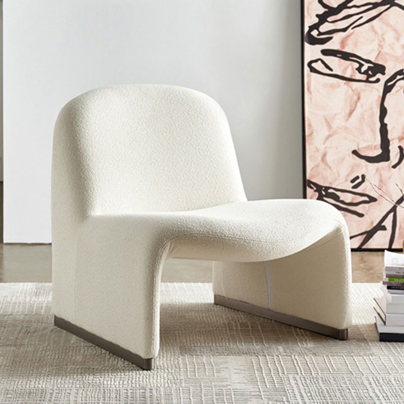 Wool Armless Chair 28.34" High Metal Frame Chair for Living Room
