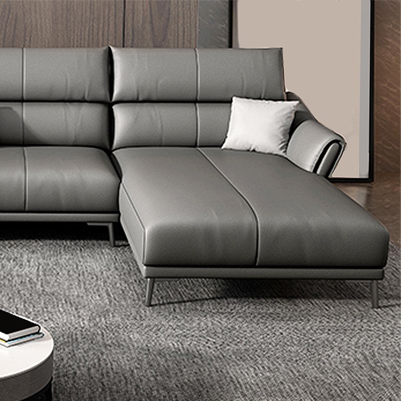 Faux leather High Back Square Arm Sofa and Sectional with Stain-Resistant