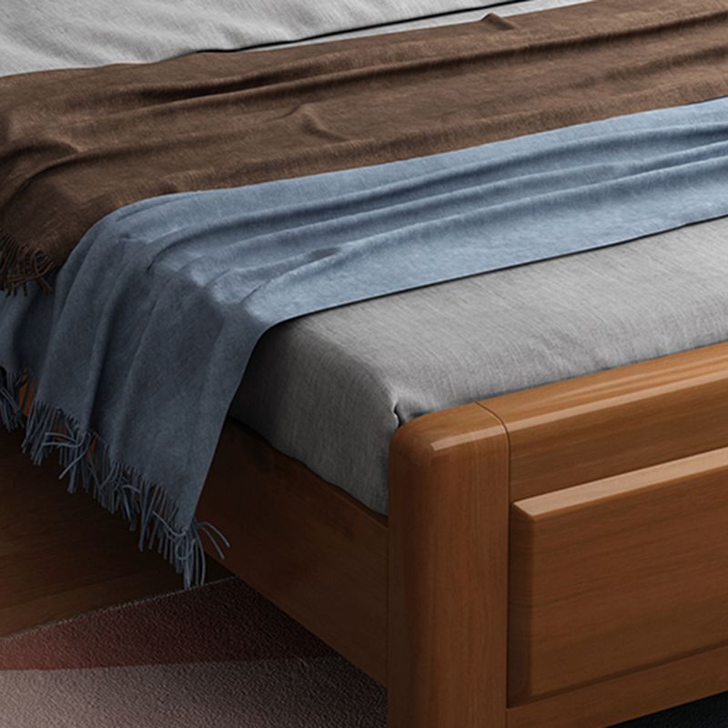 Solid Wood Headboard Standard Bed Rectangular Bed with Custom Legs